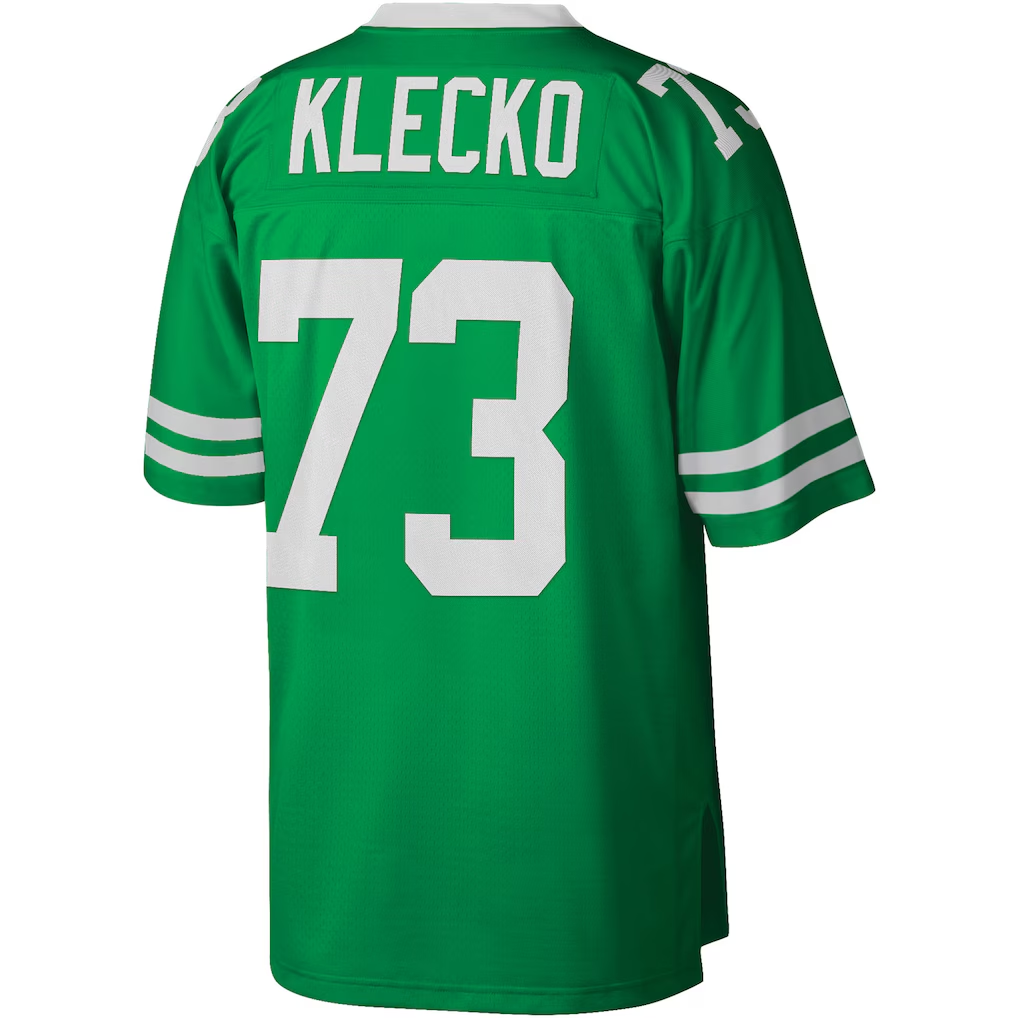Parkc NY.Jets #73 Joe Klecko Mitchell & Ness Kelly Green Legacy Replica Stitched Puhic Jersey