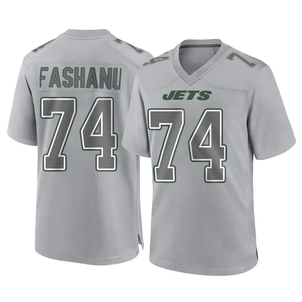 Parkc NY.Jets #74 Olu Fashanu Player Gray Limited Atmosphere Fashion Home Game Stitched Jerseys