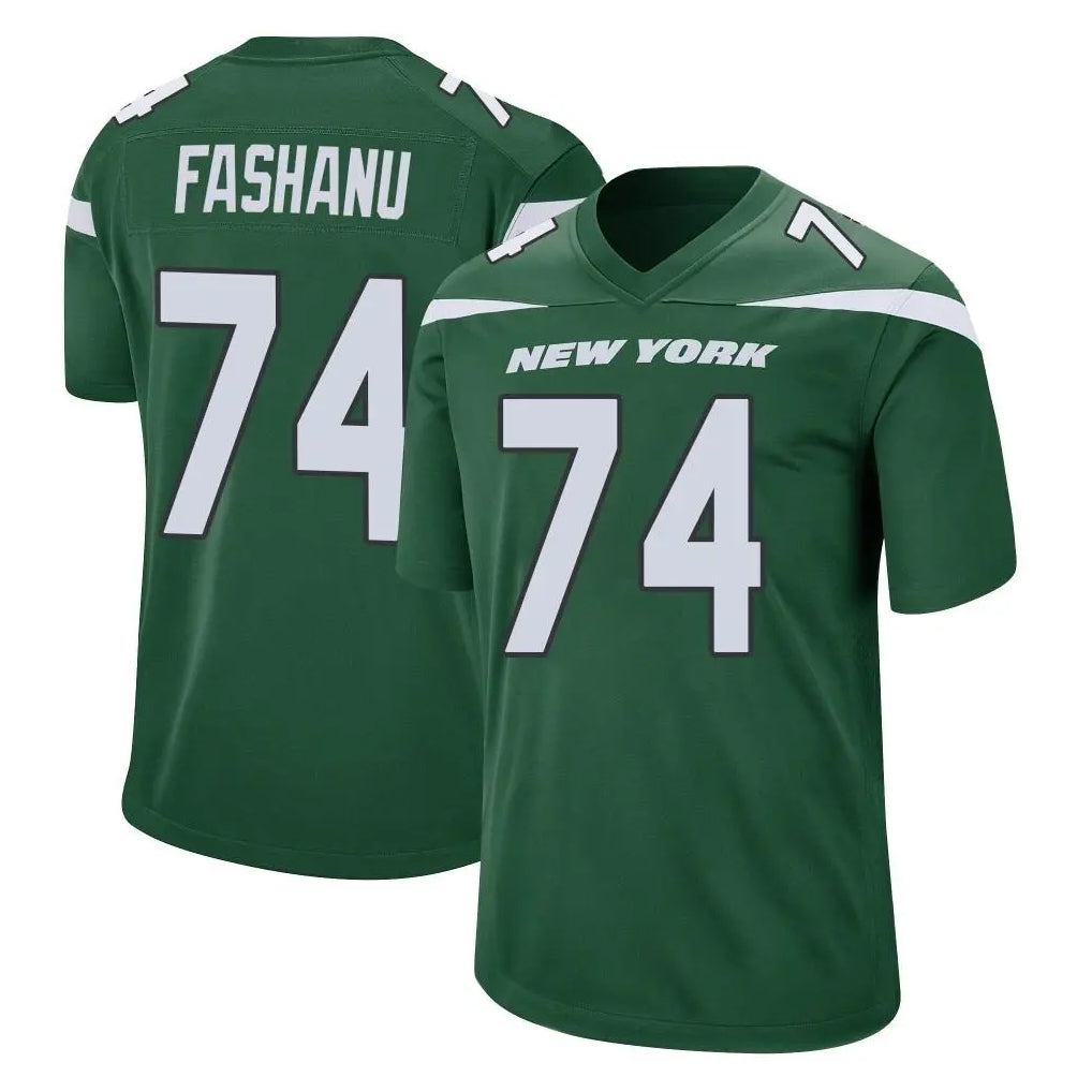 Parkc NY.Jets #74 Olu Fashanu Player Green Home Game Stitched Jerseys