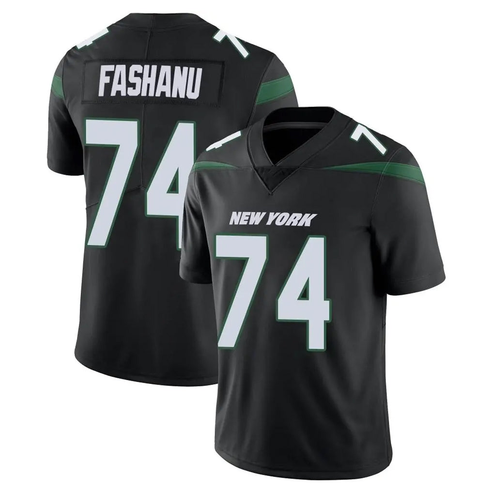 Parkc NY.Jets #74 Olu Fashanu Player Stealth Black Limited Vapor Home Game Stitched Jerseys