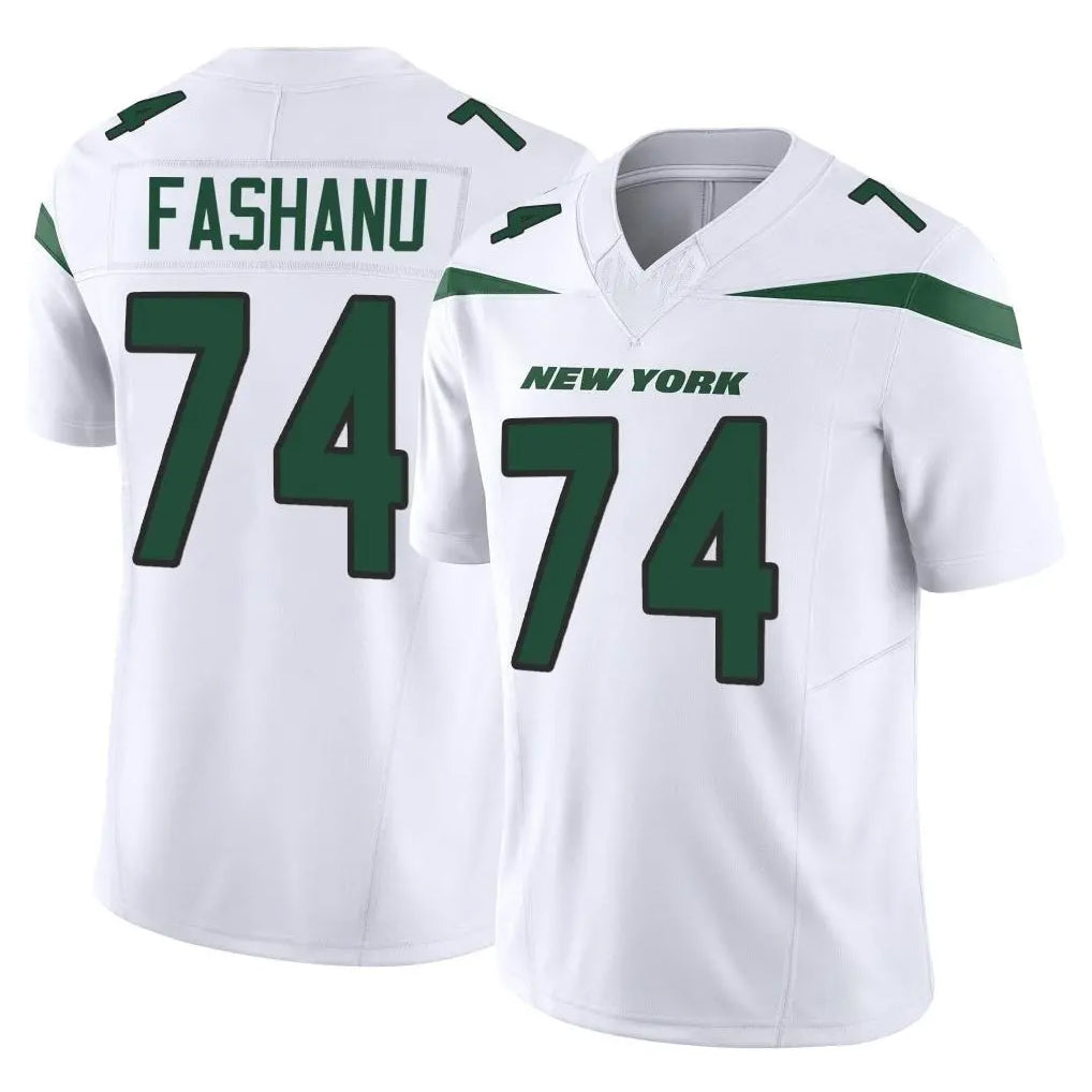Parkc NY.Jets #74 Olu Fashanu Player White Limited Vapor F.U.S.E. Home Game Stitched Jerseys