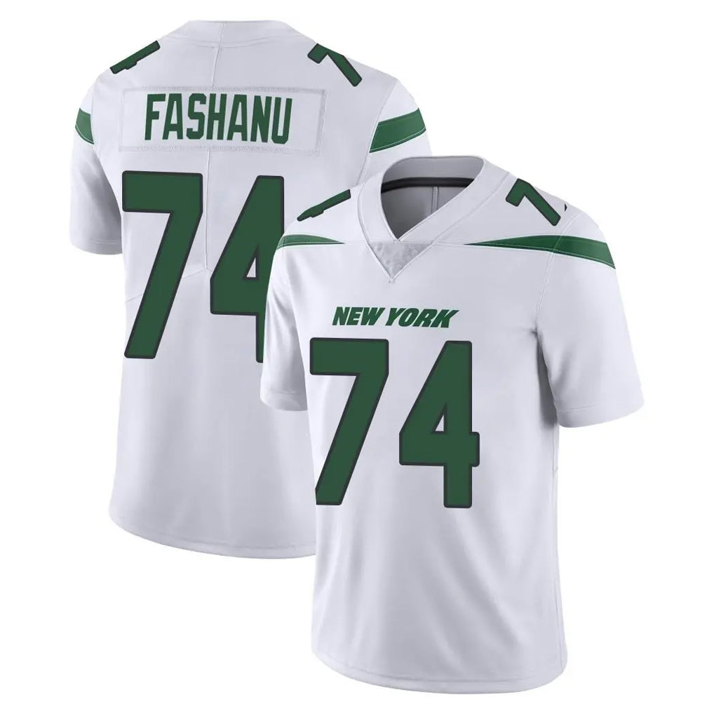 Parkc NY.Jets #74 Olu Fashanu Player White Spotlight Limited Vapor Home Game Stitched Jerseys