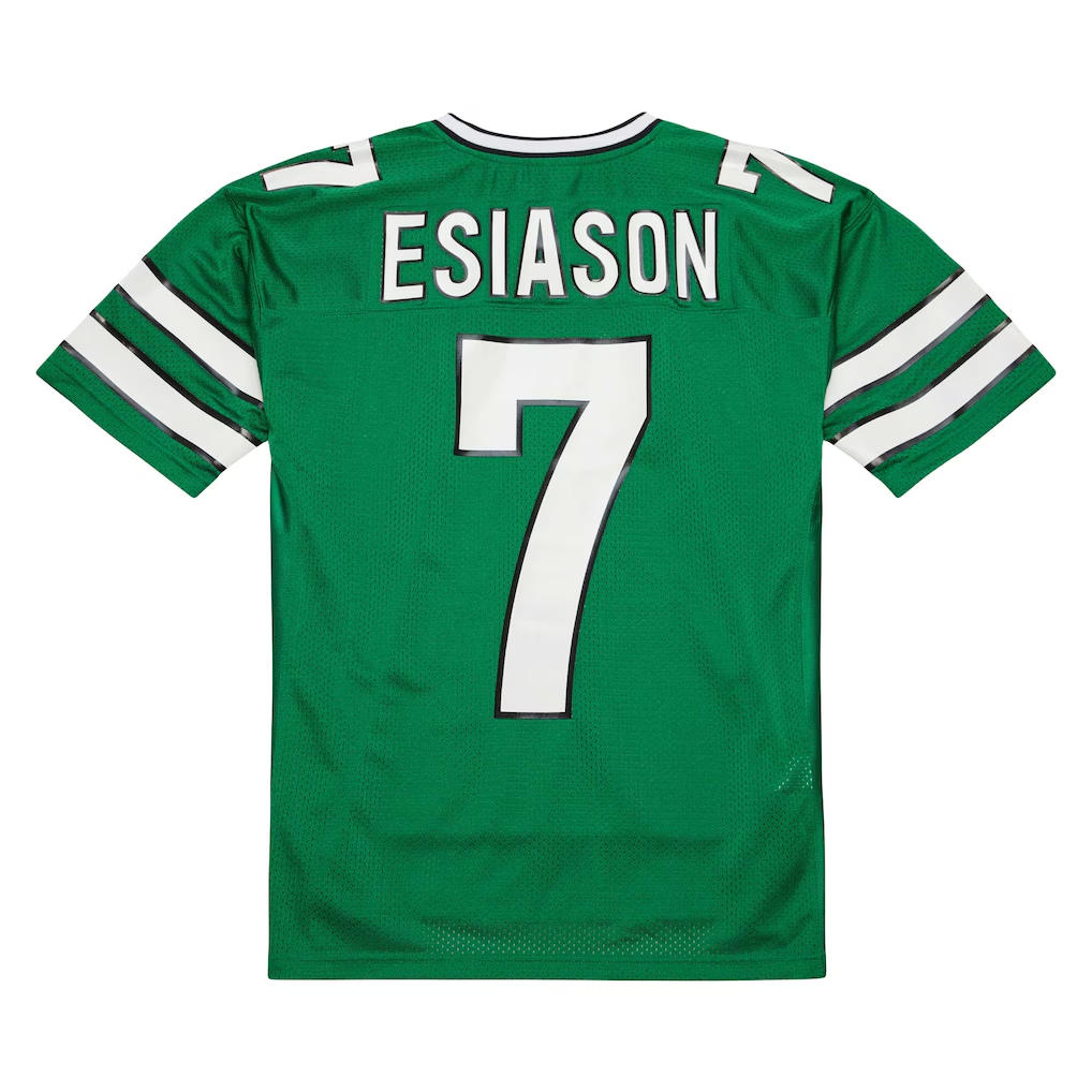 Parkc NY.Jets #7 Boomer Esiason Mitchell & Ness Kelly Green 1993 Authentic Throwback Retired Player Pocket  Stitched Puhic Jersey