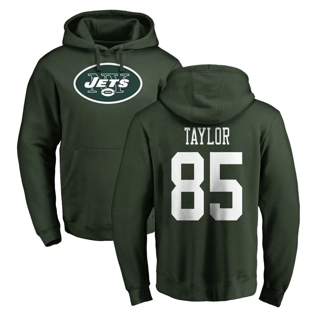 Parkc NY.Jets #85 Mason Taylor Player Green LOGO Pullover Hoodies Limited Game Stitched Jerseys