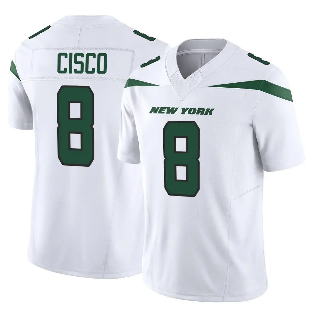 Parkc NY.Jets #8 Andre Cisco Player White Limited Vapor F.U.S.E. Home Game Stitched Jerseys
