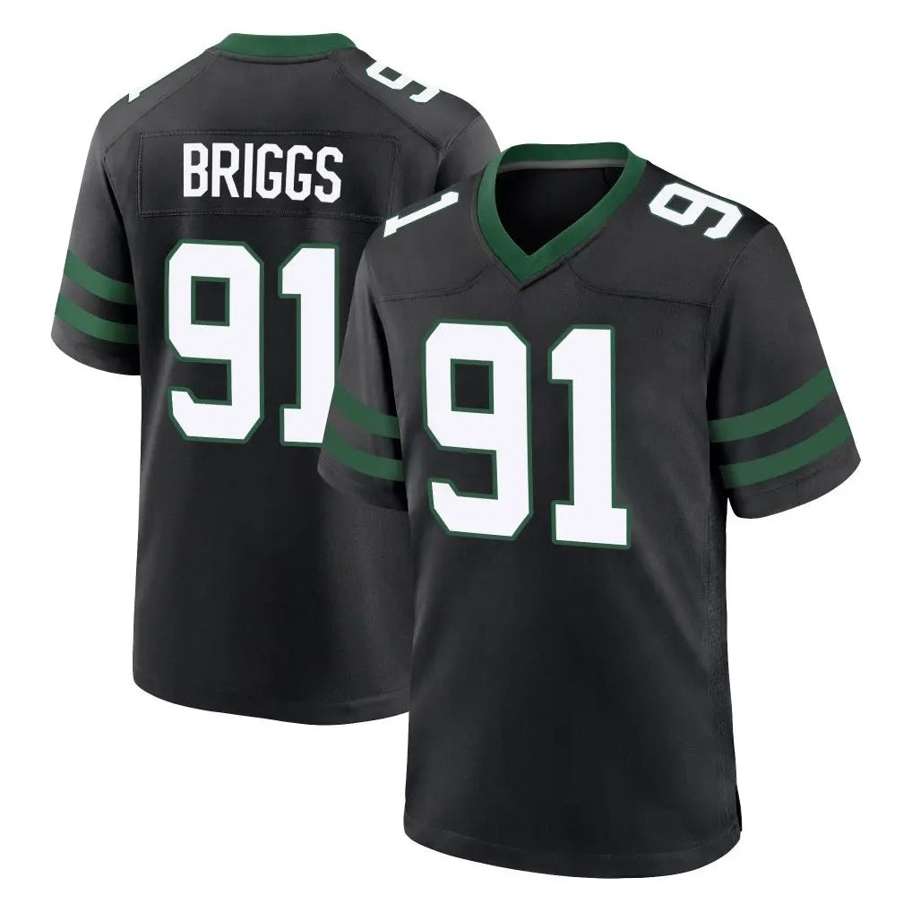 Parkc NY.Jets #91 Jowon Briggs Player Black Legacy Home Game Stitched Jerseys