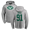 Parkc NY.Jets #91 Jowon Briggs Player Gray LOGO Pullover Hoodies Limited Game Stitched Jerseys