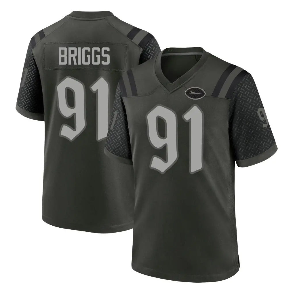 Parkc NY.Jets #91 Jowon Briggs Player Green 2025 Rivalries Collection Home Game Stitched Jerseys