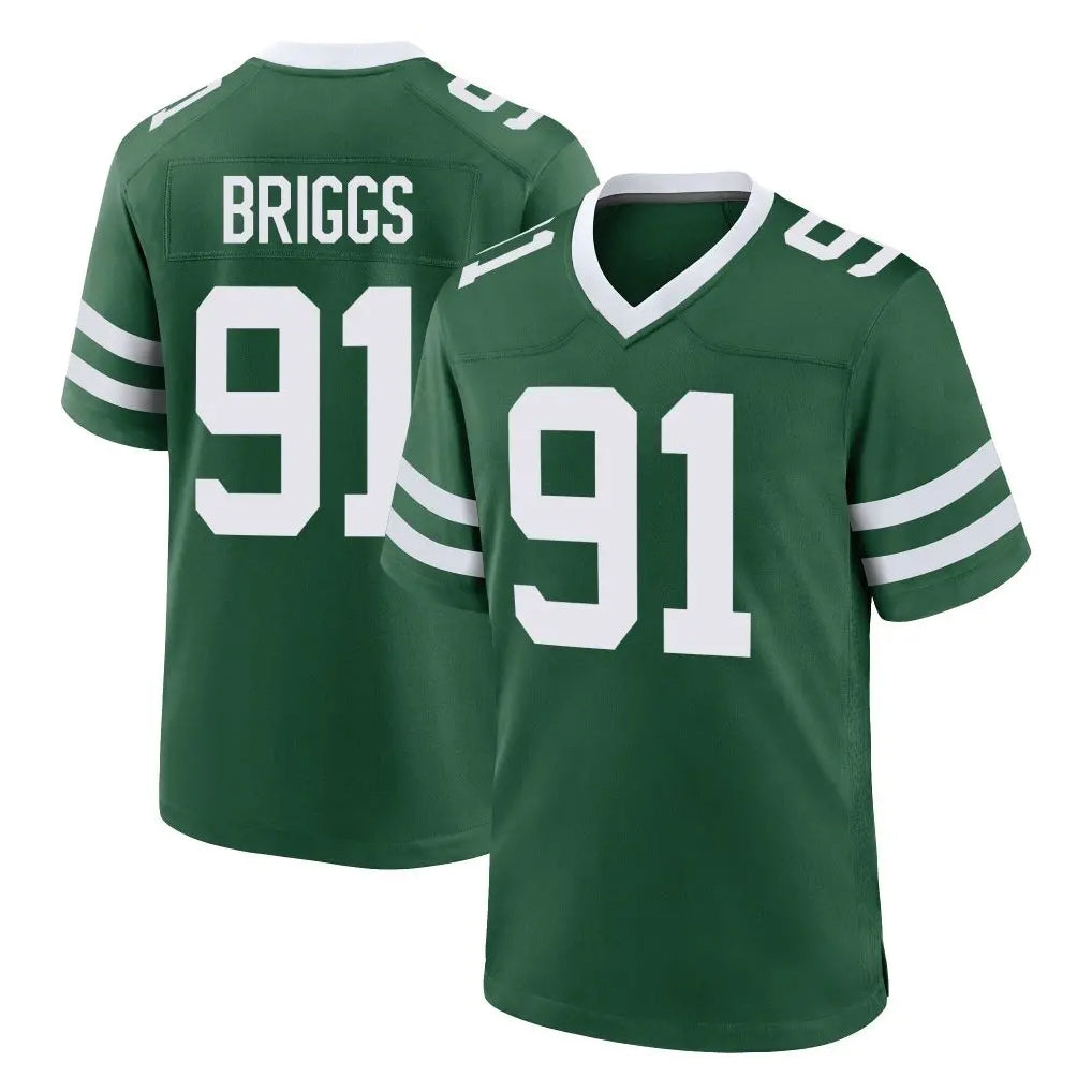 Parkc NY.Jets #91 Jowon Briggs Player Green Legacy Home Game Stitched Jerseys