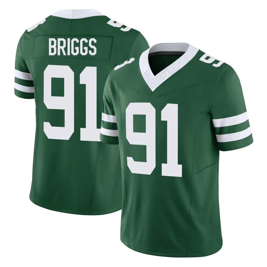 Parkc NY.Jets #91 Jowon Briggs Player Green Legacy Limited Vapor F.U.S.E. Home Game Stitched Jerseys