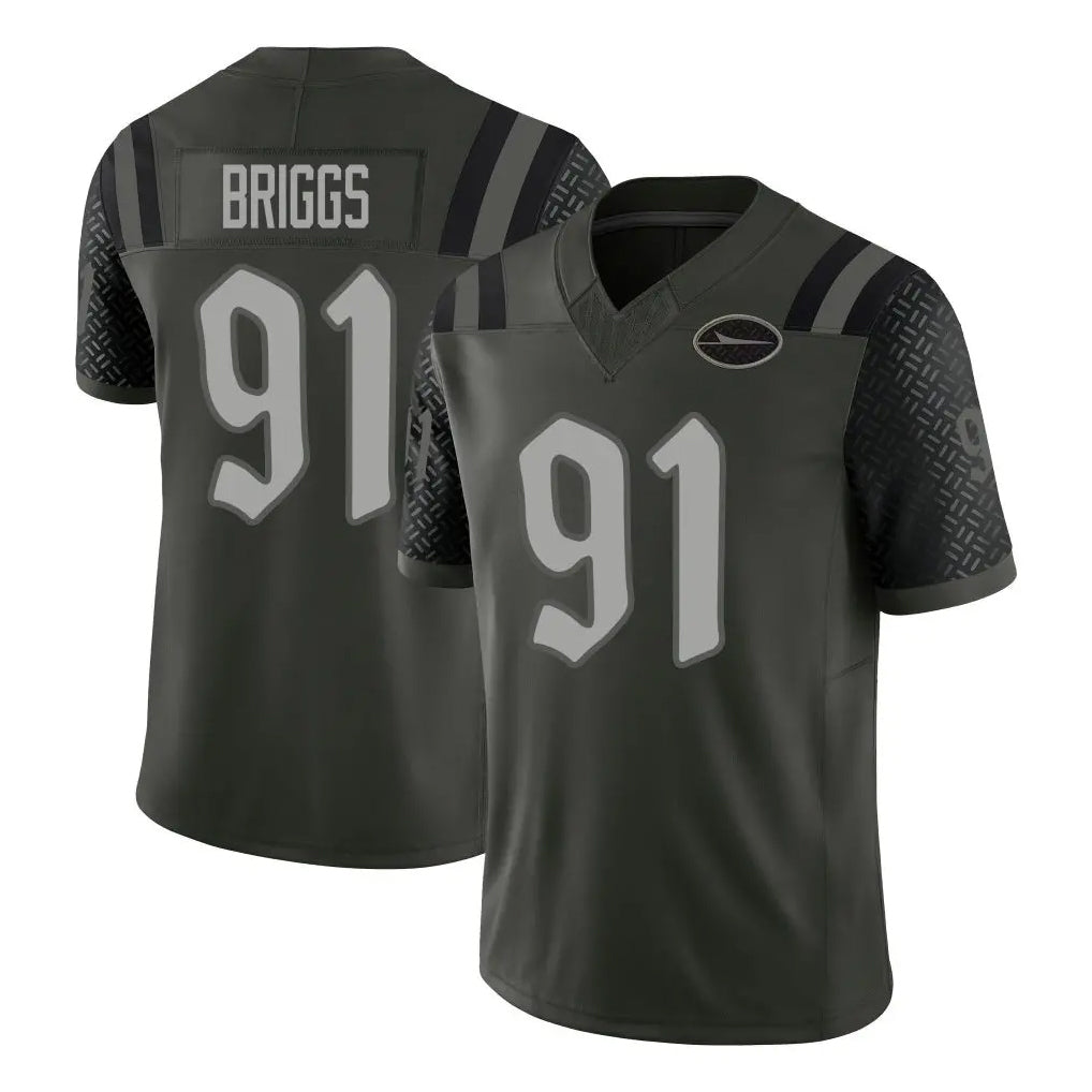 Parkc NY.Jets #91 Jowon Briggs Player Green Limited 2025 Rivalries Collection Home Game Stitched Jerseys