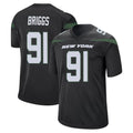 Parkc NY.Jets #91 Jowon Briggs Player Stealth Black Home Game Stitched Jerseys