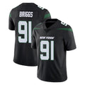 Parkc NY.Jets #91 Jowon Briggs Player Stealth Black Limited Vapor Home Game Stitched Jerseys