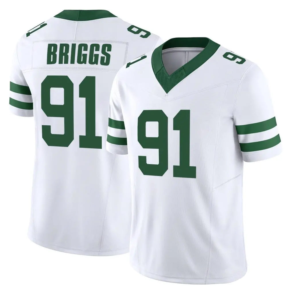 Parkc NY.Jets #91 Jowon Briggs Player White Legacy Limited Vapor F.U.S.E. Home Game Stitched Jerseys