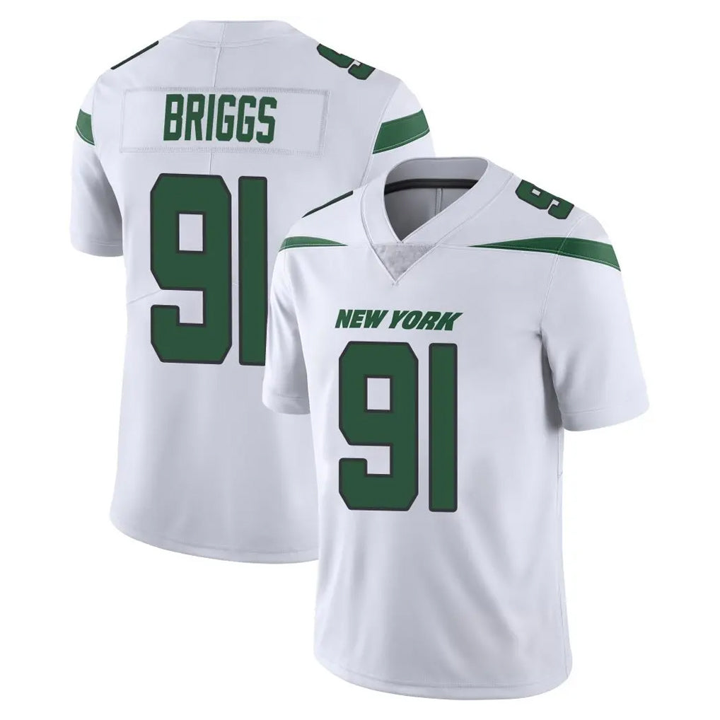 Parkc NY.Jets #91 Jowon Briggs Player White Spotlight Limited Vapor Home Game Stitched Jerseys