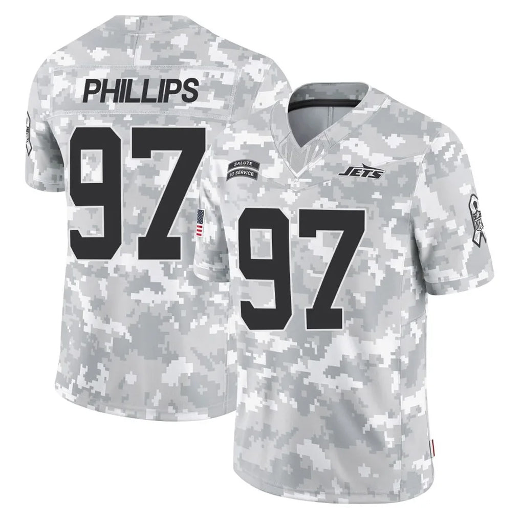 Parkc NY.Jets #97 Harrison Phillips Player Arctic Camo Salute to Service Limited Game Stitched Jerseys