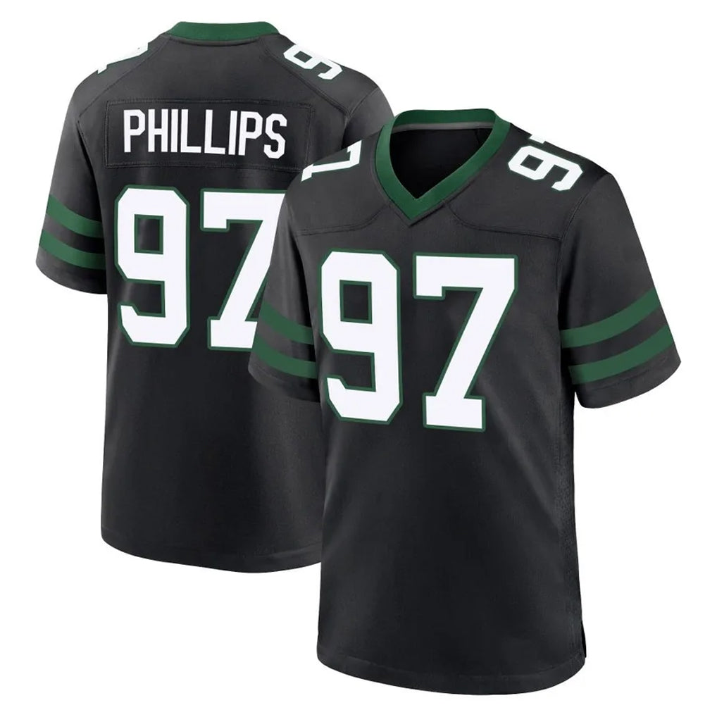 Parkc NY.Jets #97 Harrison Phillips Player Black Legacy Home Game Stitched Jerseys