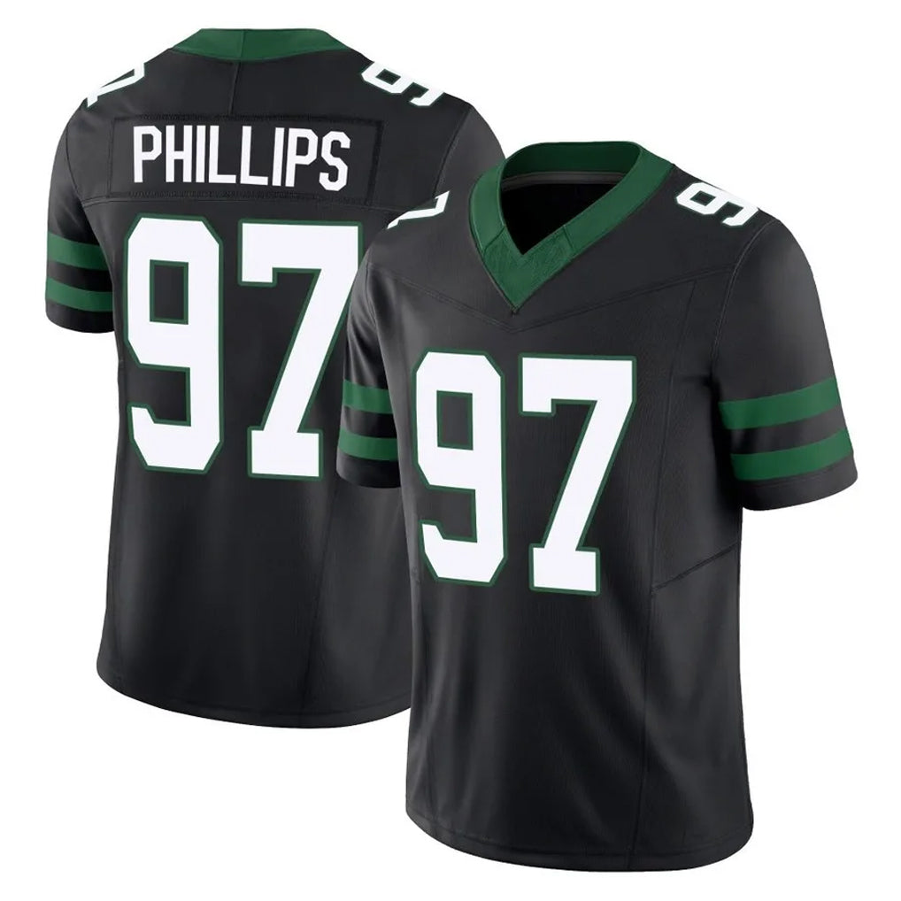 Parkc NY.Jets #97 Harrison Phillips Player Black Limited Legacy Vapor F.U.S.E. Home Game Stitched Jerseys