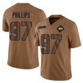 Parkc NY.Jets #97 Harrison Phillips Player Brown Salute To Service Limited Stitched Jerseys