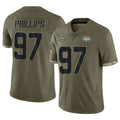 Parkc NY.Jets #97 Harrison Phillips Player Olive Salute To Service Limited Stitched Jerseys
