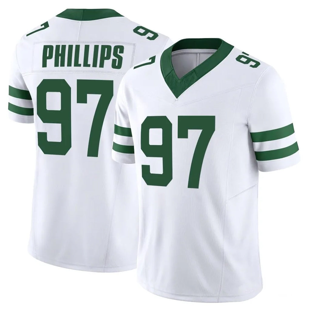 Parkc NY.Jets #97 Harrison Phillips Player White Legacy Limited Vapor F.U.S.E. Home Game Stitched Jerseys
