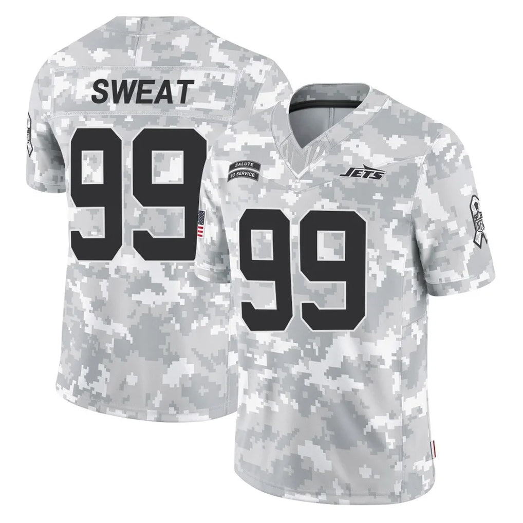Parkc NY.Jets #99 T'Vondre Sweat Player Arctic Camo Salute to Service Limited Game Stitched Jerseys