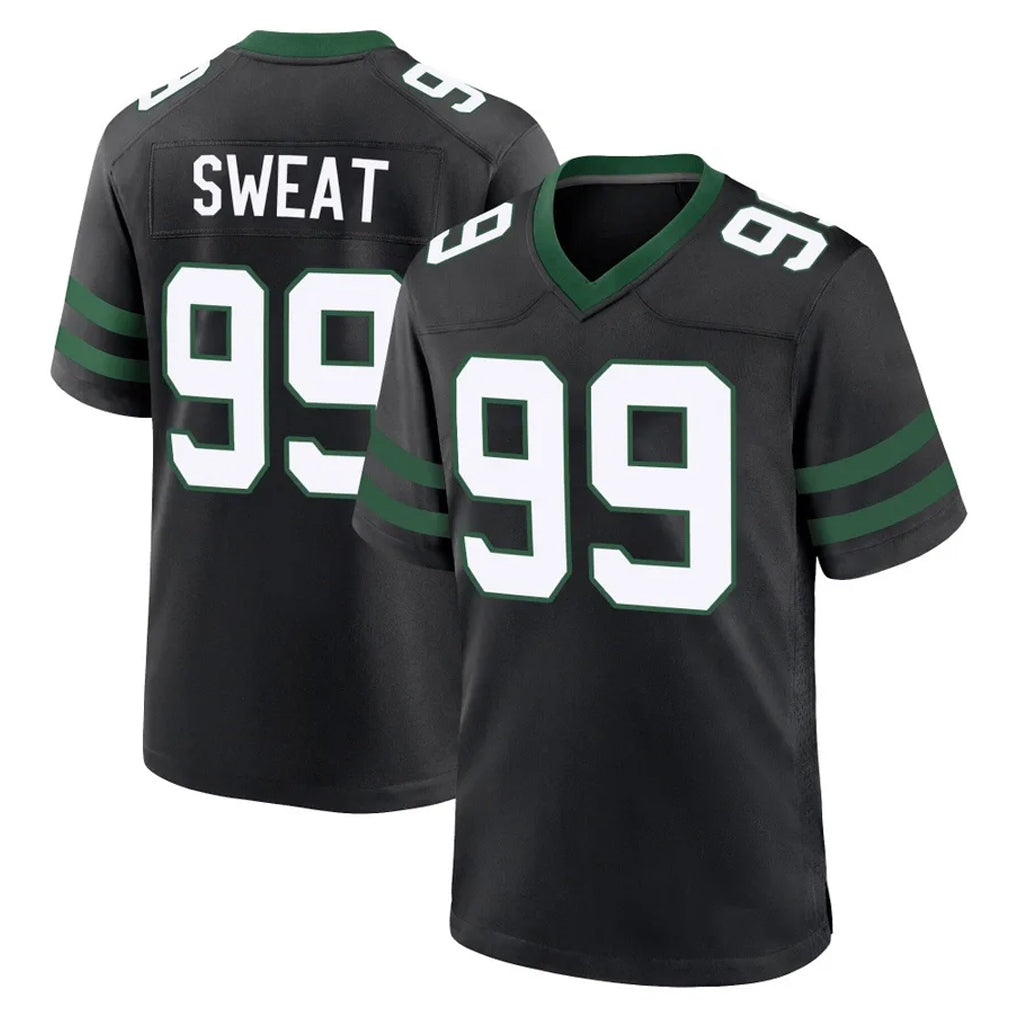 Parkc NY.Jets #99 T'Vondre Sweat Player Black Legacy Home Game Stitched Jerseys