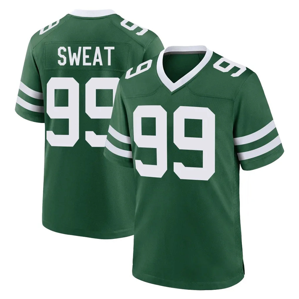 Parkc NY.Jets #99 T'Vondre Sweat Player Green Legacy Home Game Stitched Jerseys