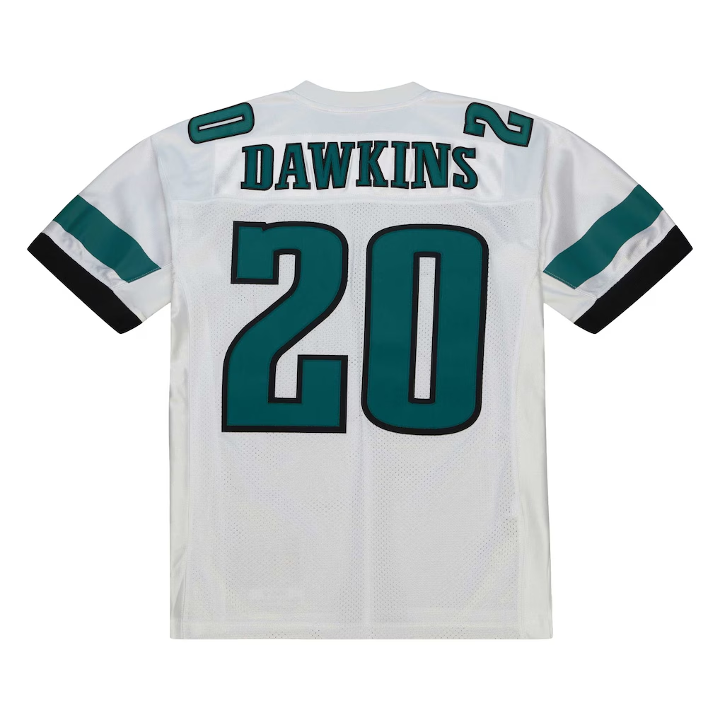 Parkc P.Eagles 1996 #20 Brian Dawkins Mitchell & Ness White Authentic Throwback Retired Player Stitched Puhic Jersey
