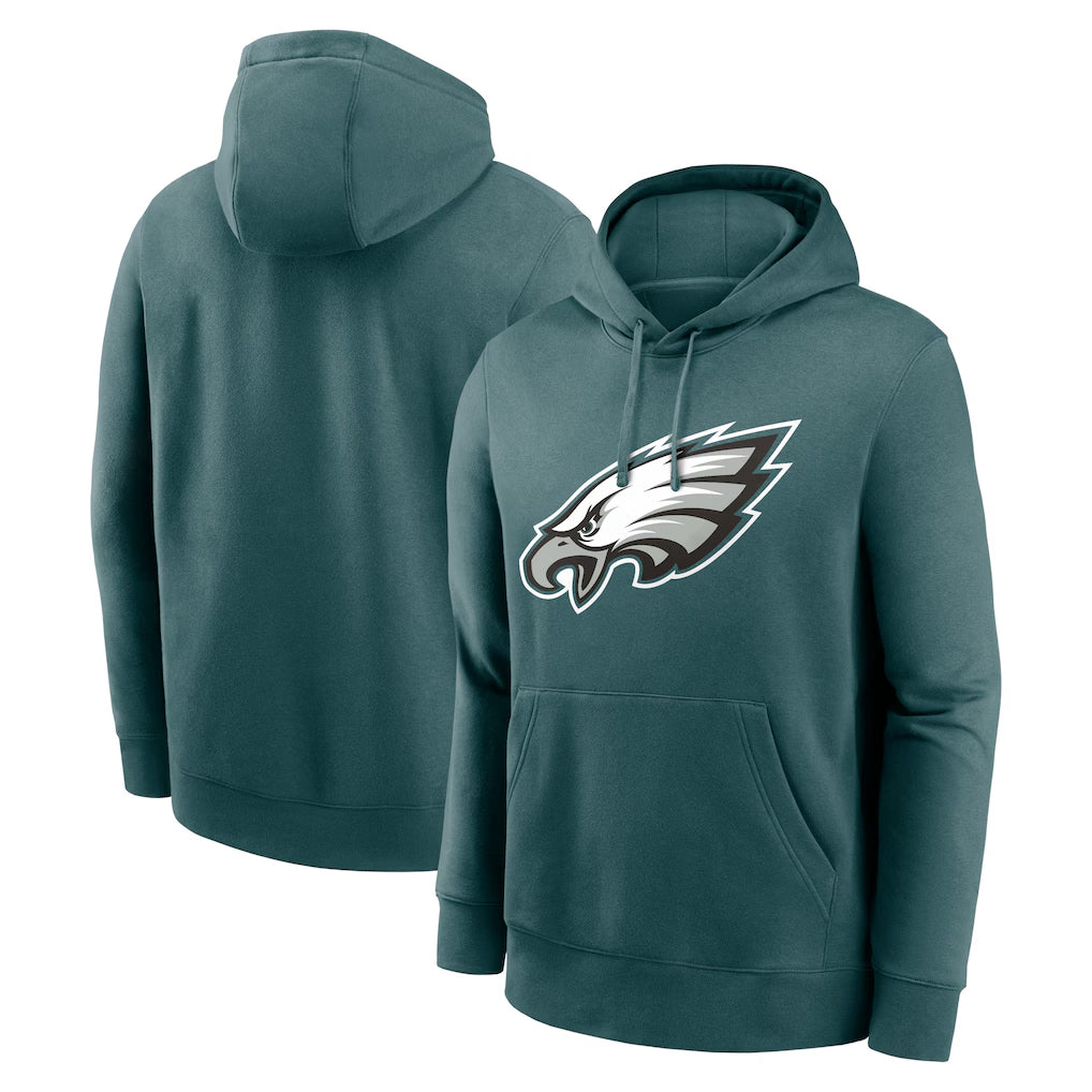 Parkc P.Eagles Midnight Green Performance Pullover Hoodies Home Game Blank Player Stitched Jerseys