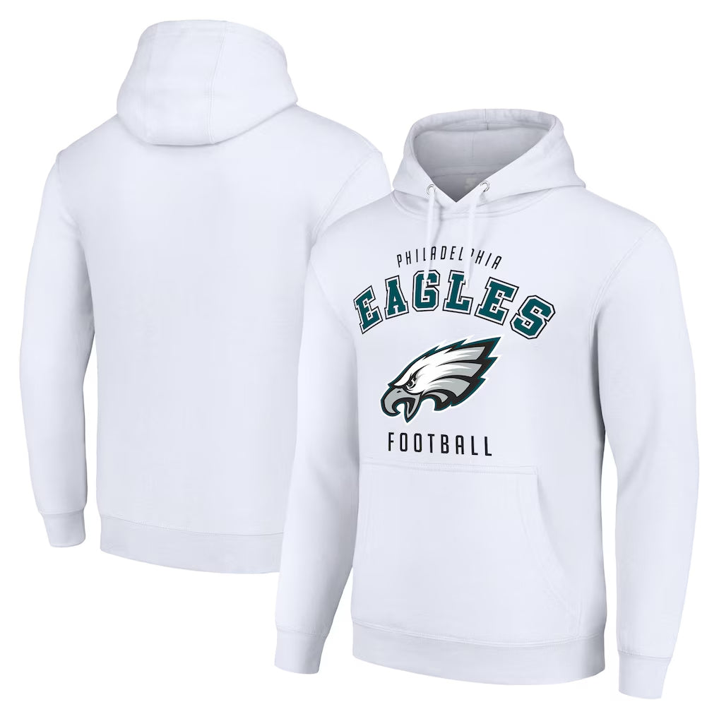 Parkc P.Eagles White Pullover Hoodies Home Game Blank Player Stitched Jerseys