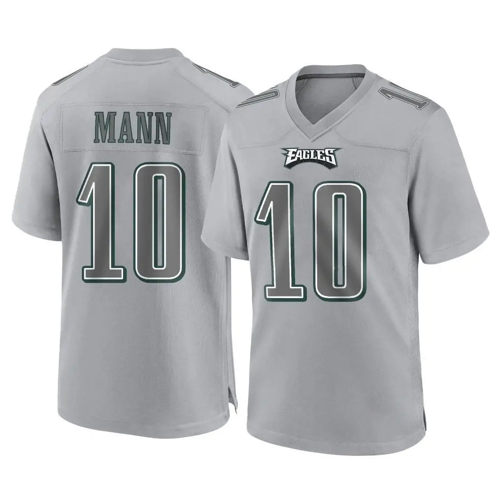 Parkc P.Eagles #10 Braden Mann Player Gray Atmosphere Fashion Home Game Stitched Jerseys