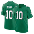 Parkc P.Eagles #10 Braden Mann Player Green Kelly Alternate Home Game Stitched Jerseys
