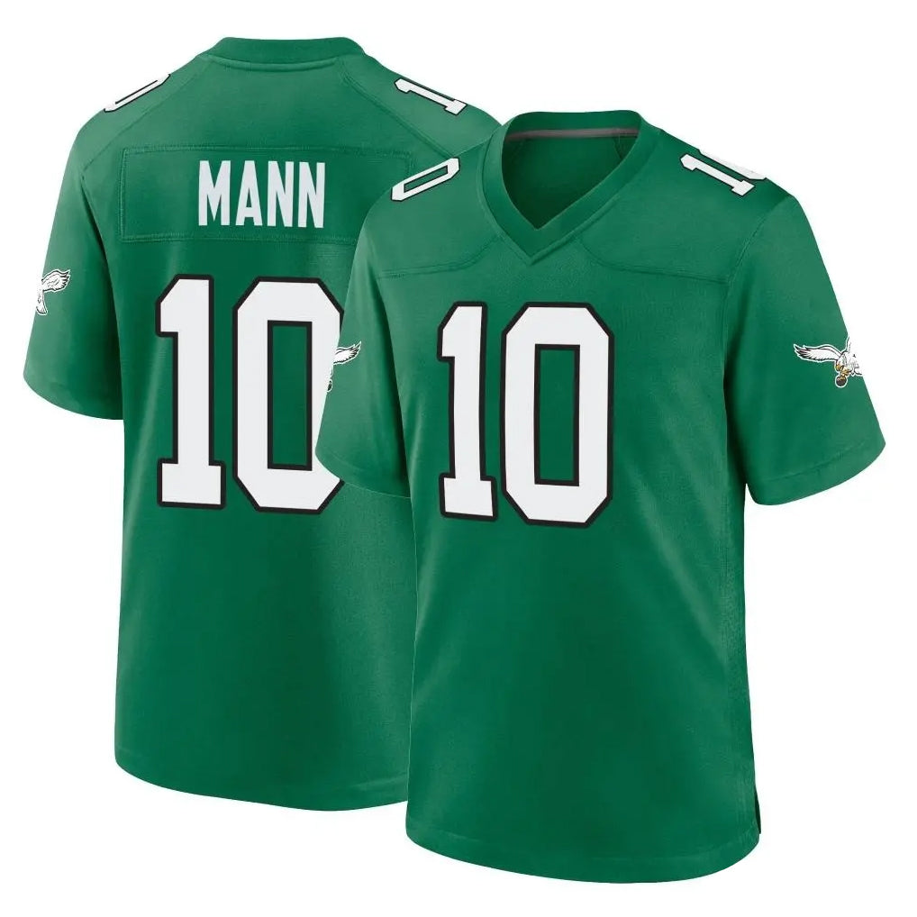Parkc P.Eagles #10 Braden Mann Player Green Kelly Alternate Home Game Stitched Jerseys