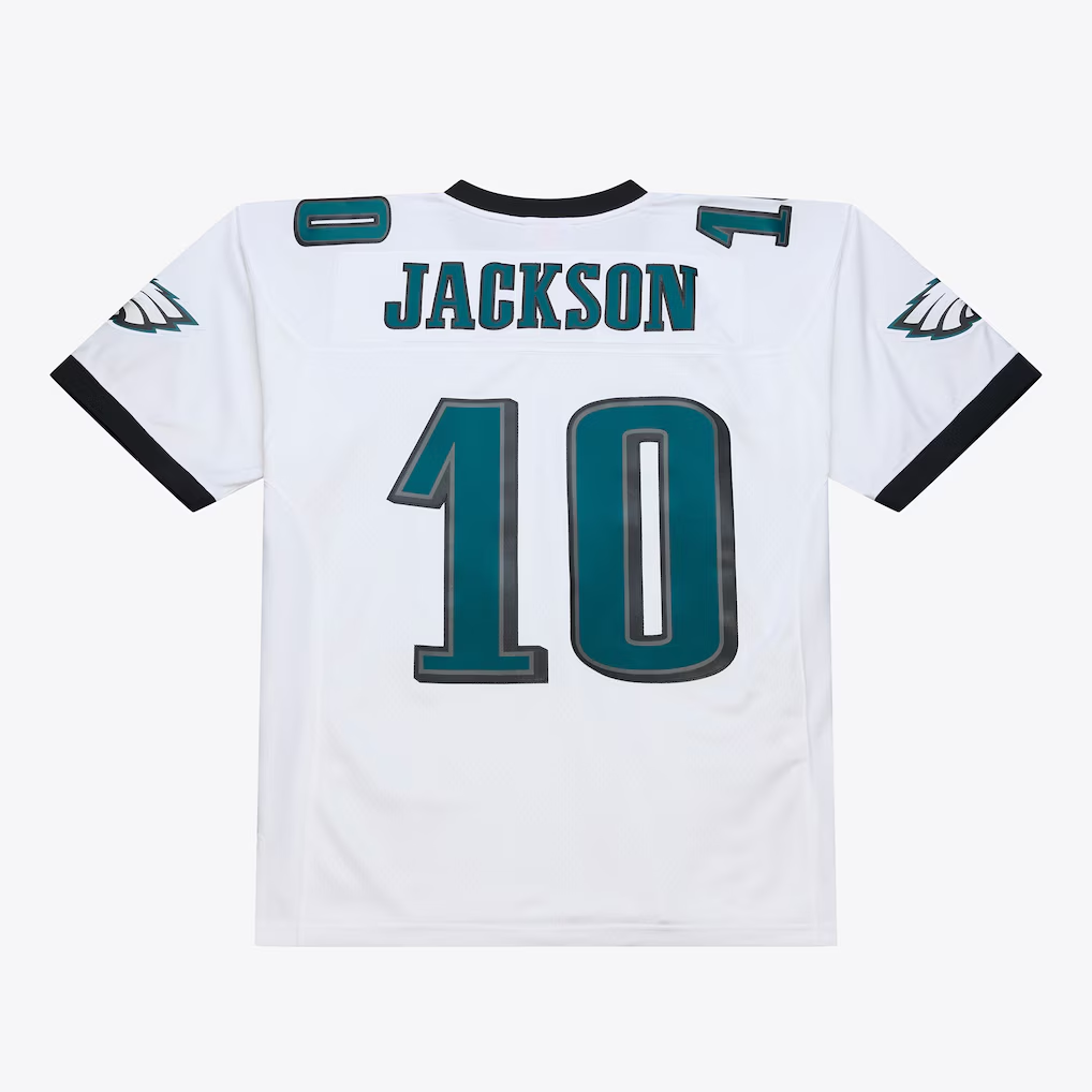 Parkc P.Eagles #10 DeSean Jackson Mitchell & Ness White 2009 Legacy Throwback Replica Stitched Puhic Jersey