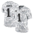 Parkc P.Eagles #1 Jalen Hurts Player Arctic Camo Salute to Service Limited Game Stitched Jerseys