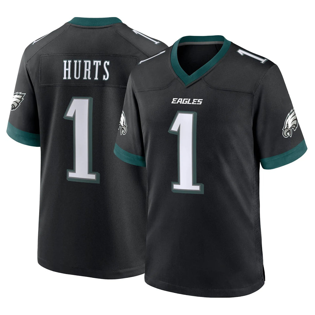 Parkc P.Eagles #1 Jalen Hurts Player Black Game Home Stitched Jerseys