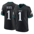Parkc P.Eagles #1 Jalen Hurts Player Black Game Home Stitched Jerseys