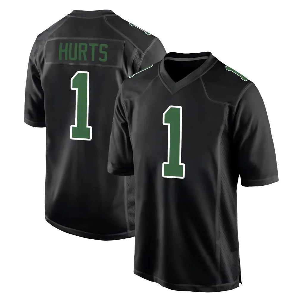 Parkc P.Eagles #1 Jalen Hurts Player Carbon Green Fashion Home Game Stitched Jerseys