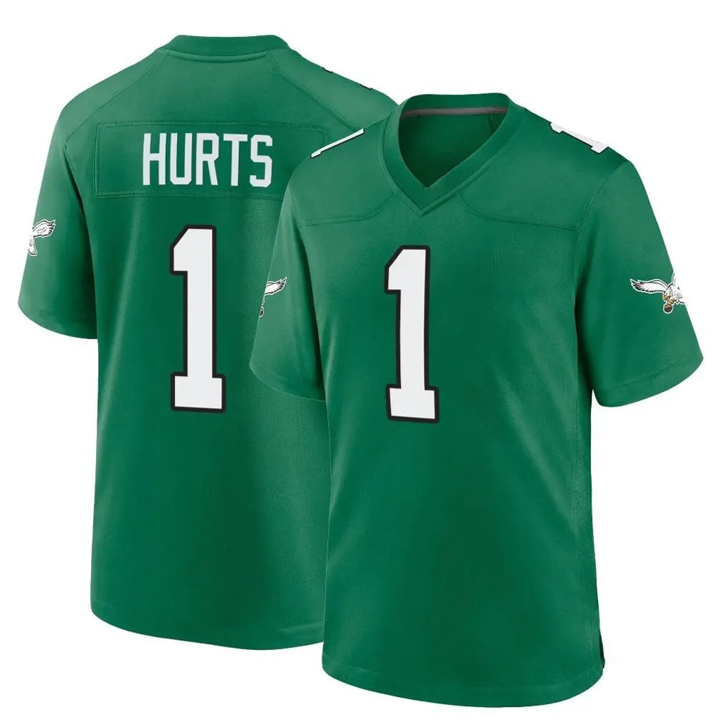 Parkc P.Eagles #1 Jalen Hurts Player Green Kelly Alternate Home Game Stitched Jerseys