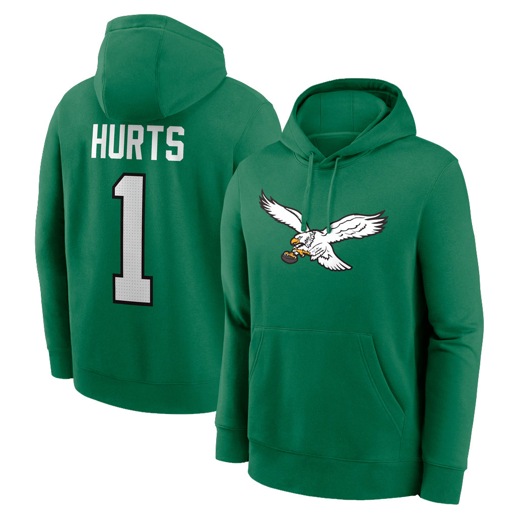 Parkc P.Eagles #1 Jalen Hurts Player Green Pullover Hoodies Home Game Stitched Jerseys
