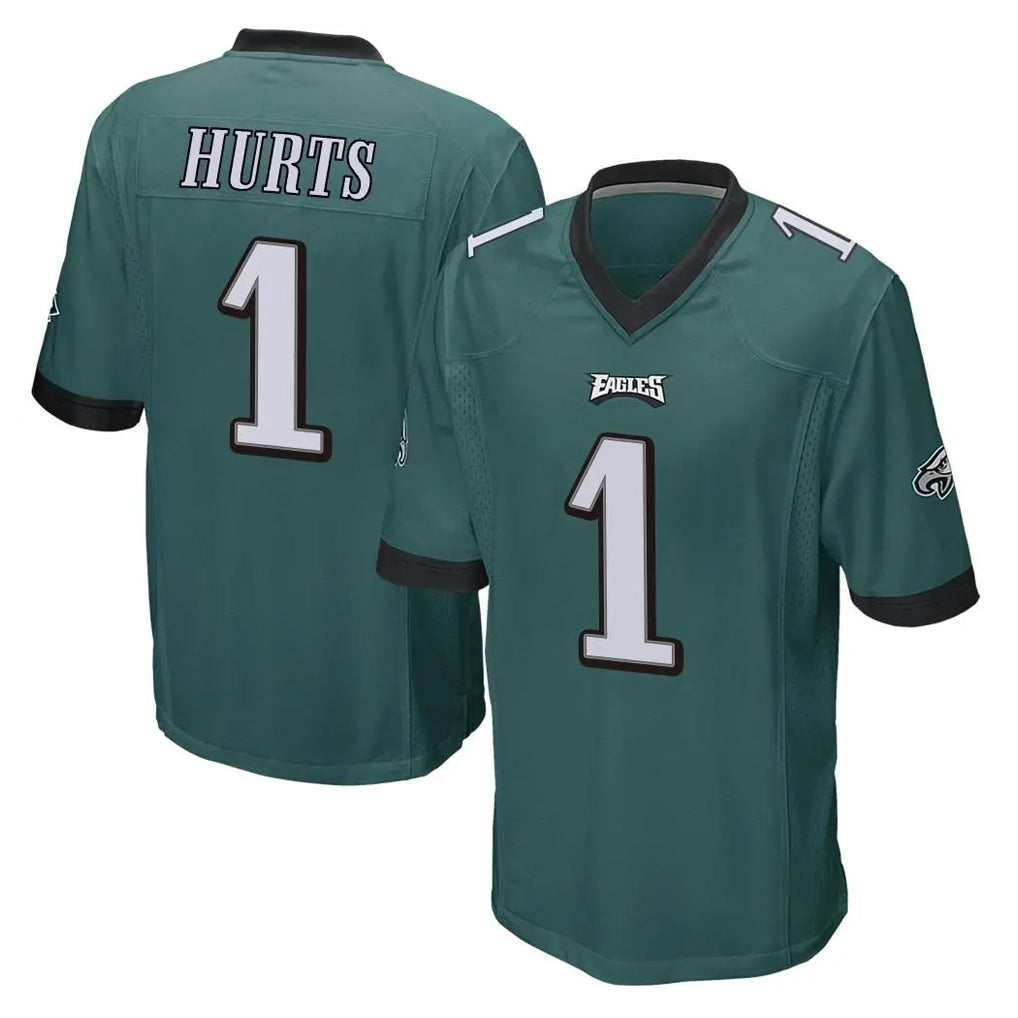 Parkc P.Eagles #1 Jalen Hurts Player Team Color Green Home Game Stitched Jerseys
