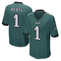 Parkc P.Eagles #1 Jalen Hurts Player Team Color Green Home Game Stitched Jerseys