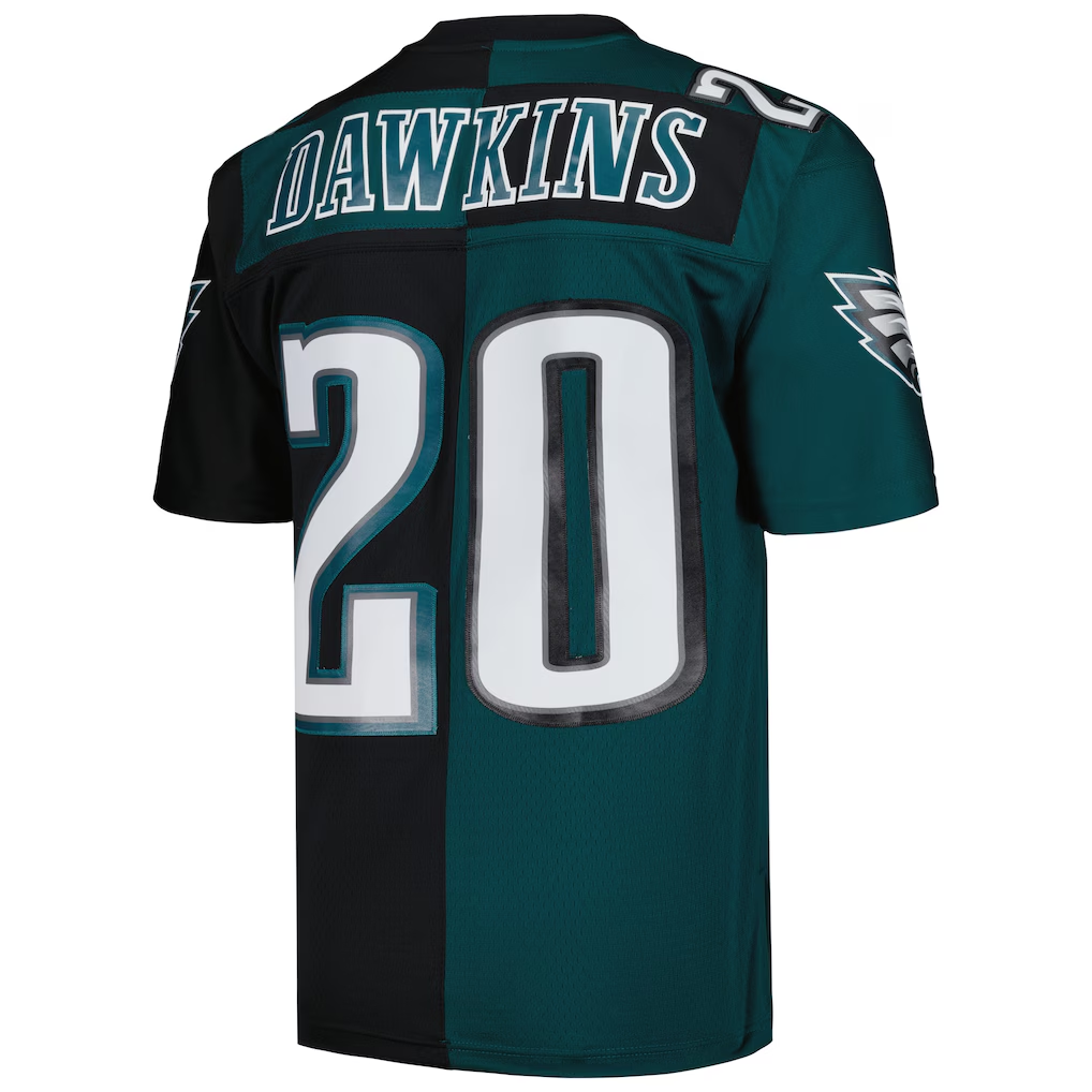 Parkc P.Eagles #20 Brian Dawkins Mitchell & Ness Midnight GreenBlack 2004 Split Legacy Replica Jersey