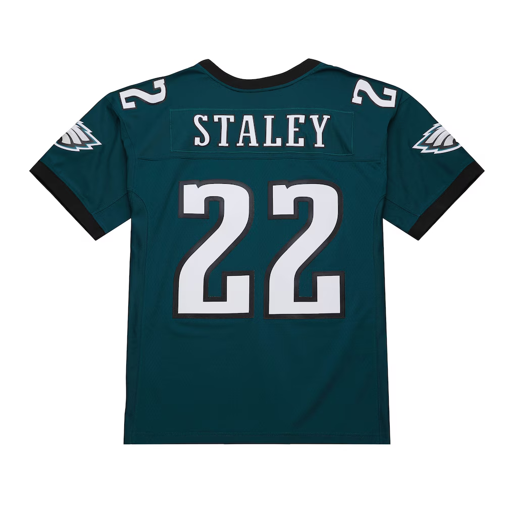 Parkc P.Eagles #22 Duce Staley Mitchell & Ness Midnight Green 2002 Legacy Replica Jersey