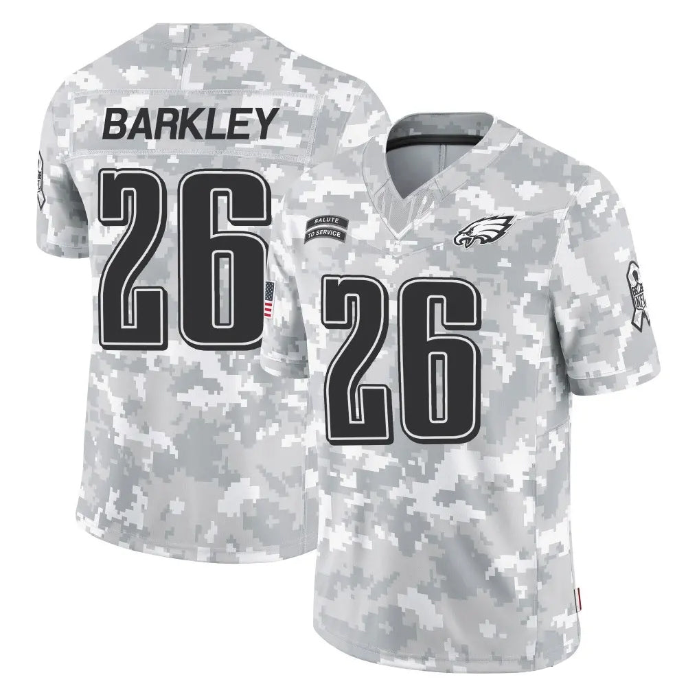 Parkc P.Eagles #26 Saquon Barkley Player Arctic Camo Salute to Service Limited Game Stitched Jerseys