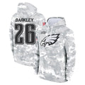 Parkc P.Eagles #26 Saquon Barkley Player Arctic Camo Salute to Service Pullover Hoodies Limited Game Stitched Jerseys