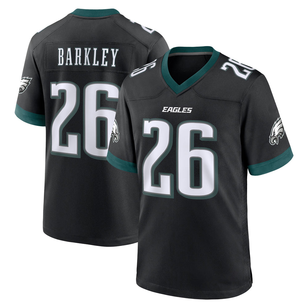 Parkc P.Eagles #26 Saquon Barkley Player Black Game Home Stitched Jerseys