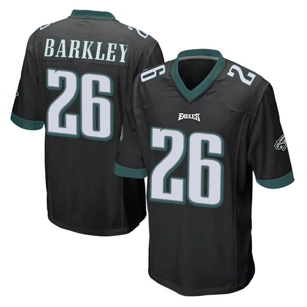 Parkc P.Eagles #26 Saquon Barkley Player Black Home Game Stitched Jerseys