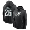 Parkc P.Eagles #26 Saquon Barkley Player Black Pullover Hoodies Home Game Stitched Jerseys